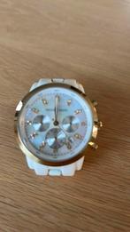 Witte Michael Kors dames chronograaf horloge, Sieraden, Tassen en Uiterlijk, Horloges | Heren, Ophalen, Zo goed als nieuw, Staal