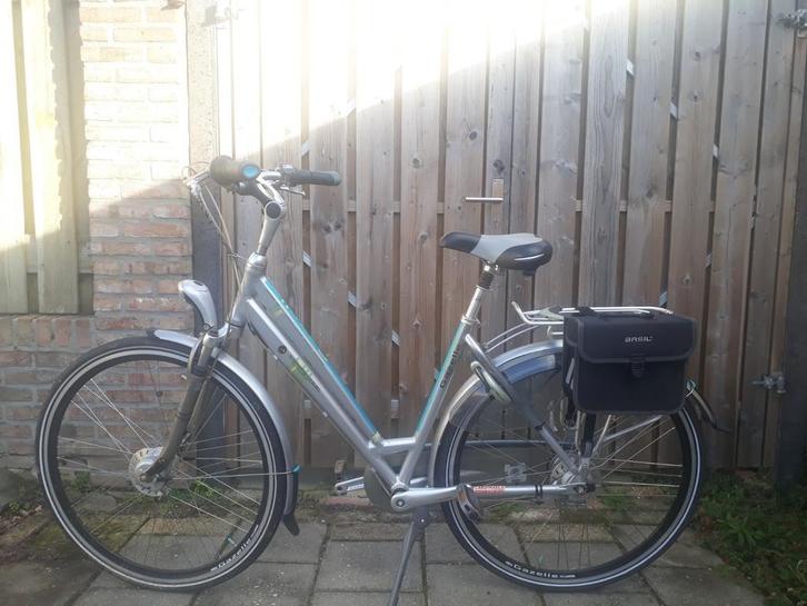 Te koop damesfiets gazelle orange maat 49, Fietsen en Brommers, Fietsen | Dames | Damesfietsen, Zo goed als nieuw, Gazelle, Versnellingen