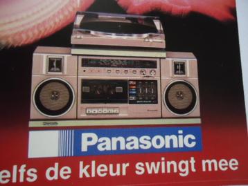 sticker oud Panasonic stereotoren audio sound cassette retro beschikbaar voor biedingen