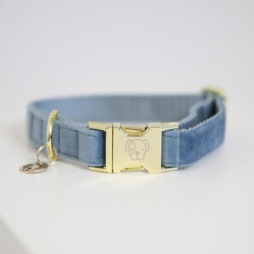 KENTUCKY Velvet Halsband Blauw S Nekomtr 28-40 cm KXXXPJE!!!, Dieren en Toebehoren, Hondenhalsbanden en Penningen, Nieuw, Ophalen of Verzenden