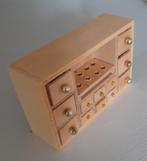 Miniatuur opbergkastje onbewerkt 1:12, Verzamelen, Poppenhuizen en Toebehoren, Ophalen of Verzenden, Nieuw, Decoratie