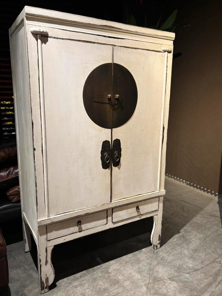 Witte Chinese Bruids Kast, Huis en Inrichting, Kasten | Kledingkasten, Gebruikt, 200 cm of meer, 100 tot 150 cm, 50 tot 75 cm