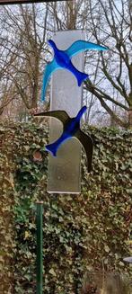 Glazen Raamdecoratie met vogels handgemaakt, Antiek en Kunst, Antiek | Glas en Kristal, Ophalen