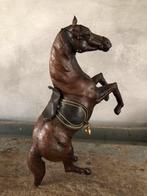 Vintage groot leren steigerend paard jaren 1960-1970, Ophalen, Zo goed als nieuw, Dier