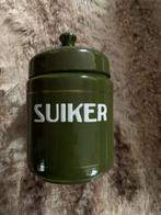 Emaille suikerpot groen, Ophalen of Verzenden