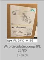 Wilo circulatiepomp IPL 25/80, Ophalen of Verzenden, Nieuw, Elektrisch, Beregeningspomp