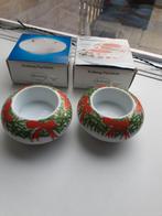 Vintage Arzberg waxinelichthouders met charmante rode strik, Diversen, Ophalen of Verzenden
