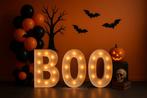 Halloween lichtletters, Hobby en Vrije tijd, Feestartikelen, Ophalen of Verzenden, Zo goed als nieuw, Versiering, Geboorte of Huwelijk