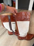 Fantastische bruin/witte laarzen, maat 42, Martina, Kleding | Dames, Hoge laarzen, Bruin, La martina, Ophalen of Verzenden