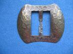 Vintage gesp van gehamerd messing uit midden vorige eeuw, Hobby en Vrije tijd, Naaien en Fournituren, Ophalen of Verzenden, Gebruikt