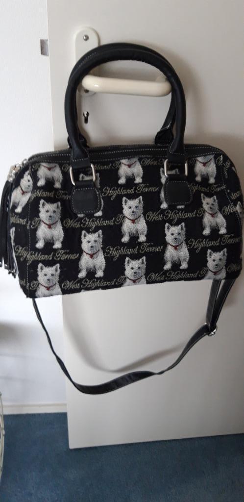 hand schouder tas West Highland terriër, Sieraden, Tassen en Uiterlijk, Tassen | Damestassen, Zo goed als nieuw, Schoudertasje