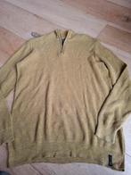 Human Nature Mosterdgeel Trui Heren XL met Rits, Geel, Maat 56/58 (XL), Ophalen of Verzenden, Zo goed als nieuw