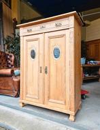 Antieke brocante grenen meidenkast vintage linnenkast kast, Ophalen of Verzenden