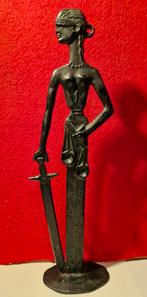 Bronzen Justitia beeld - Romeinse godin van gerechtigheid, Ophalen of Verzenden