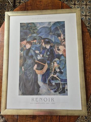 Professioneel ingelijst Les Parapluies Renoir 87x67cm beschikbaar voor biedingen