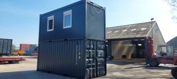 Schaftunit, zeecontainer 20ft combideal RAL 7016 antraciet beschikbaar voor biedingen