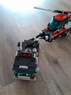 Lego vrachtwagen met trailer en helikopter, Ophalen of Verzenden, Zo goed als nieuw