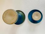 Mobach paddestoel vazen (2), Minder dan 50 cm, Blauw, Gebruikt, Ophalen of Verzenden