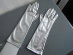 Zilverkleurige handschoenen, Ophalen of Verzenden, Zo goed als nieuw, Maat 42/44 (L), Handschoenen