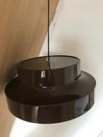 Bruine ronde vintage hang lamp retro deens dutch design, Ophalen, Kunststof, Zo goed als nieuw, Nvt