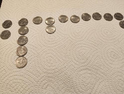 Serie 25 cent munten (´kwartjes´) 1948-1980, Postzegels en Munten, Munten | Nederland, Setje, 25 cent, Koningin Juliana, Ophalen