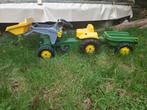 Traptrekker met aanhanger John Deere, Kinderen en Baby's, Speelgoed | Buiten | Skelters, Ophalen, Zo goed als nieuw, Overige merken