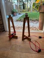 Een heel wijze tafel lamp van hout. Piet Boon, Ophalen of Verzenden, Zo goed als nieuw, Hout, Minder dan 50 cm