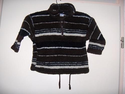 Warme harige bruin off white fleece trui BOYS V&D 92 zgan, Kinderen en Baby's, Kinderkleding | Maat 92, Zo goed als nieuw, Jongen