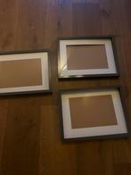 3 fotolijsten ikea grijs, met passepartout, Ophalen, Zo goed als nieuw