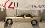 Norev 1:18 Mercedes-Benz 190 E 2.3 16V 84-1988 smoke silver, Ophalen of Verzenden, Nieuw, Auto, Norev