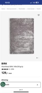 Vloerkleed Grijs ‘BIRK’ Jysk 140 X 200 cm, Huis en Inrichting, Stoffering | Tapijten en Kleden, Ophalen, 100 tot 150 cm, 200 cm of meer