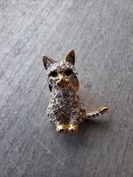 Swarovski kristal zittende kat broche, Verzamelen, Swarovski, Ophalen of Verzenden, Zo goed als nieuw, Sieraad of Horloge
