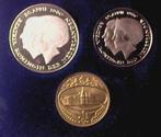 Mooi setje dubbelkoppen 1980 munten FDC in origineel doosje, Ophalen of Verzenden, Koningin Beatrix