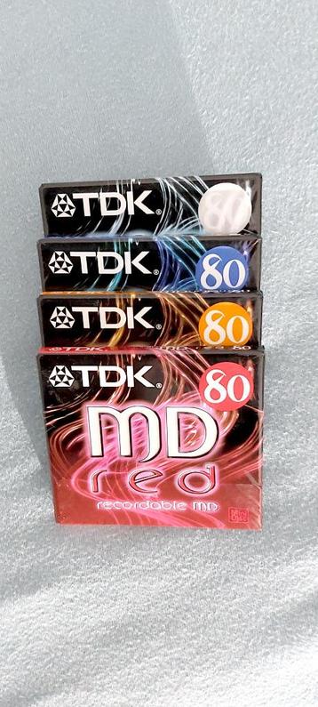 NEW > 4x MiniDisc TDK Color 80 Min beschikbaar voor biedingen