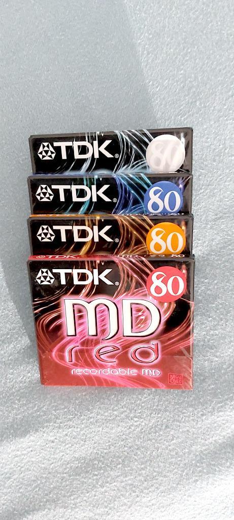 NEW > 4x MiniDisc TDK Color 80 Min, Audio, Tv en Foto, Walkmans, Discmans en Minidiscspelers, Overige typen, Ophalen of Verzenden