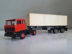 Lion car Daf 2800 containerchassis met container oranje 1:50, Hobby en Vrije tijd, Modelauto's | 1:50, Ophalen of Verzenden, Zo goed als nieuw