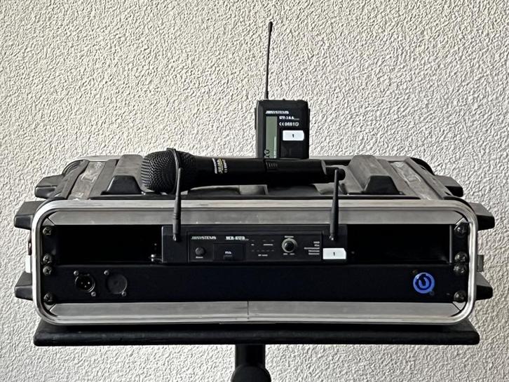 JB Systems draadloze set met BP en HH incl flightcase, Muziek en Instrumenten, Microfoons, Overige typen, Draadloos, Ophalen of Verzenden
