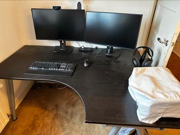 Ikea Galant bureau 160x80x120 cm (hoek) verstellbar