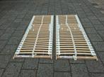 2 IKEA SULTAN LILLSELE opklapbare lattenbodems, 80 x 200, Ophalen, Gebruikt, Eenpersoons, Bruin