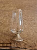 Kristallen Sherryglas op zilveren voet 11cm hoog oud, Ophalen of Verzenden, Zo goed als nieuw, Overige typen