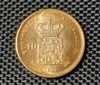 Goud op zilver Wilhelmina 10 Gulden tientje 1897, Postzegels en Munten, Goud, Ophalen of Verzenden, Koningin Wilhelmina, Losse munt