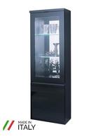 Vitrinekast Forever hoogglans zwart wit marmer-Gratis LED.Sa, Ophalen of Verzenden, Nieuw, 25 tot 50 cm, Glas