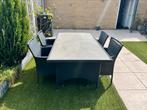 Tuintafel (180x95) met 4 stoelen, Tuin en Terras, Tuintafels, Ophalen, Gebruikt, Rechthoekig