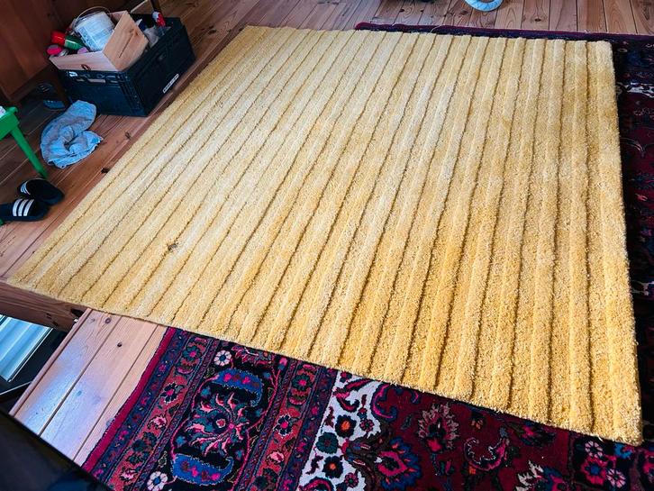 Indo Nepal Vloerkleed 200x200, Huis en Inrichting, Stoffering | Tapijten en Kleden, Gebruikt, 200 cm of meer, Vierkant, Beige