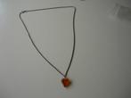 Leuke ketting met harthanger, Overige materialen, Gebruikt, Verzenden, Met edelsteen