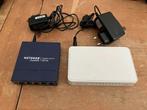 2x Netgear netwerk switch ProSafe GS105 en FS208, Verzenden, Gebruikt