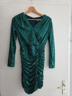 Groene Galajurk met Pailletten - Maat S, Ophalen of Verzenden, Gedragen, Maat 36 (S), Groen