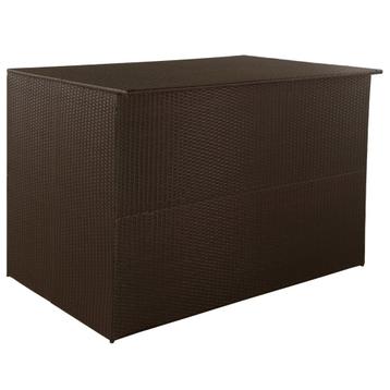 AANBIEDING | Tuinbox 150 x 100 x 100 cm poly rattan bruin! beschikbaar voor biedingen