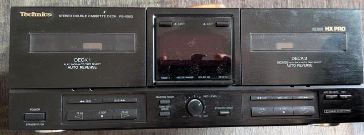 Technics RS-X502 Dubbel Cassettedeck - Onbekende Staat, Audio, Tv en Foto, Cassettedecks, Dubbel, Overige merken, Auto-reverse