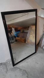 Grote spiegel met zwarte lijst, Ophalen, Gebruikt, 100 tot 150 cm, 75 tot 100 cm